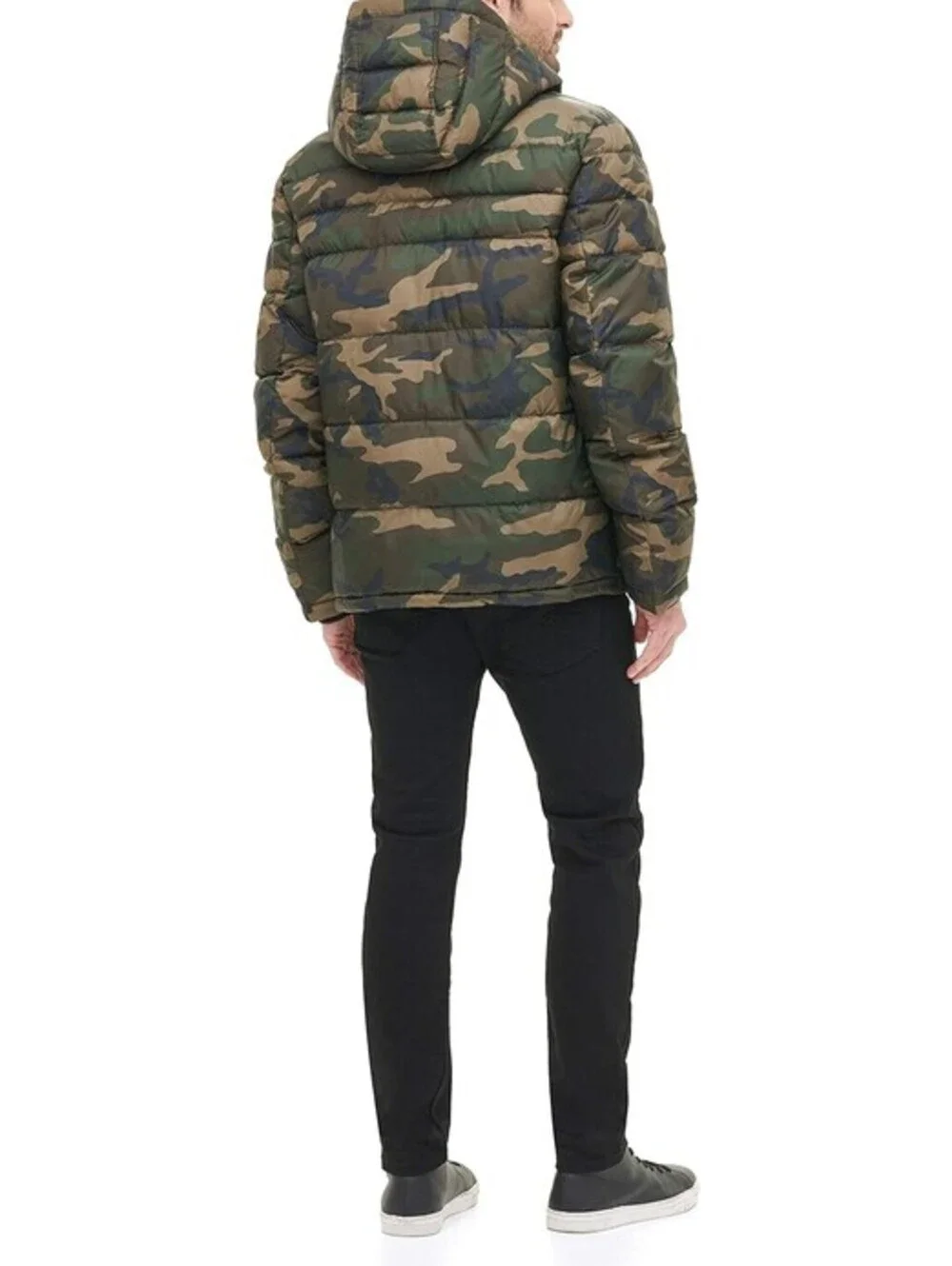 Levi's Arctic Quilted Camo Hooded Winter Puffer Jacket Parka Mid Ski Men XXL 2XL
